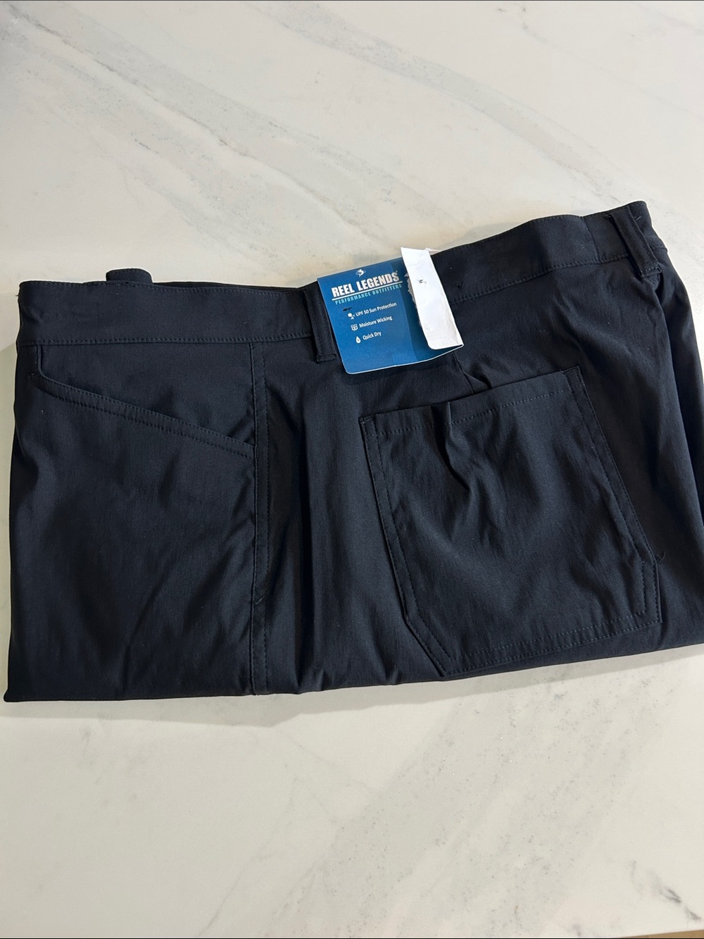 Reel Legends Men’s Black Chino-Style Casual Pants